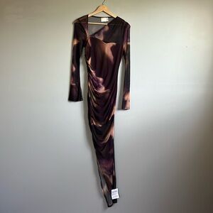 NEVER WORN - asos never worn sheer asymmetrical dress
